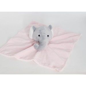 Baby Essentials Elephant Lovey Pink Gray 2020 Security Blanket